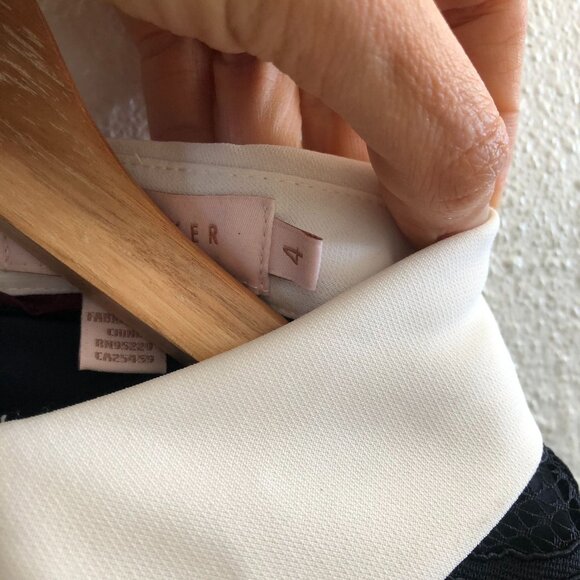 TED BAKER Dixxy Lace Bodice Double Layer Mini Dress Size 4 - Picture 10 of 12